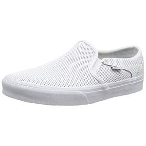 vans white perforated leather